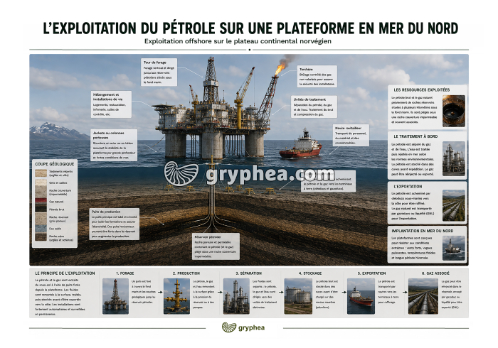 Exploitation du pétrole en mer du Nord (Norvège) - gryphea.org